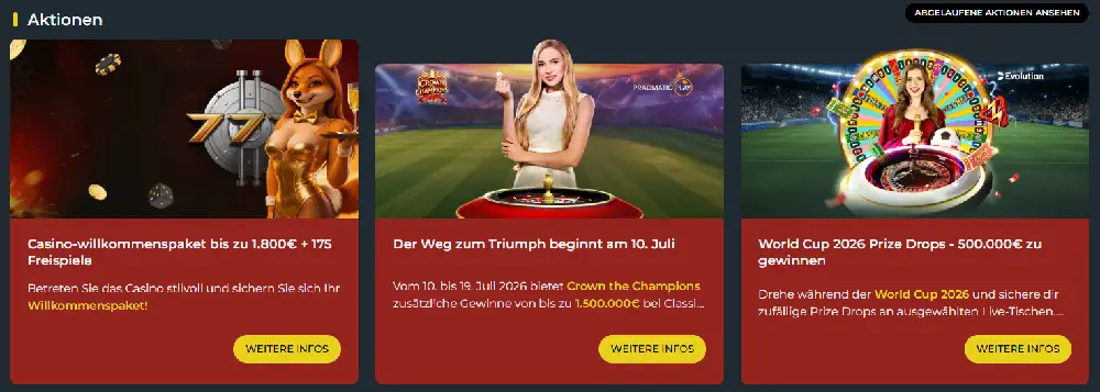 777Vault Aktionen